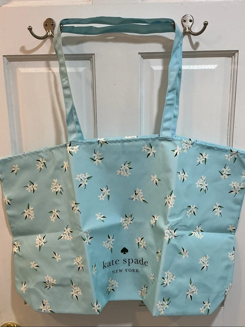 kate spade Light Aqua Floral Tote - Picture 1 of 5